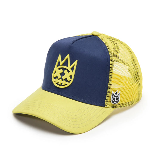 CULT MIDNIGHT BLUE LOGO MESH BACK TRUCKER HAT "SHIMUCHAN" 625BC-CH63A