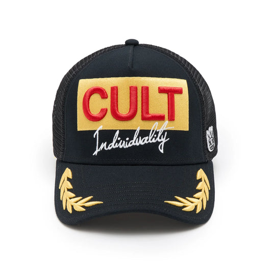 CULT LOGO MESH BACK TRUCKER HAT "CULT RACING" 625BC-CH80A