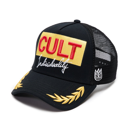 CULT LOGO MESH BACK TRUCKER HAT "CULT RACING" 625BC-CH80A