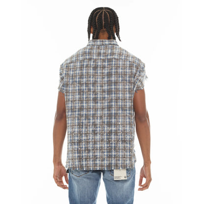 CULT 'SLEEVELESS WOVEN' SHIRT