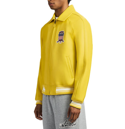 AVIREX FASHION ICON LEATHER JACKET | GOLD