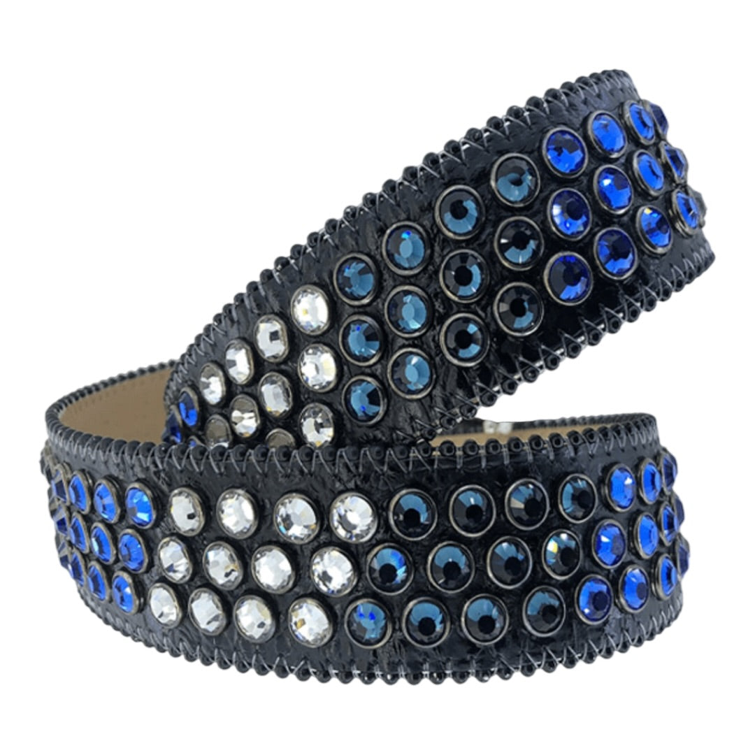 B.B. SIMON 'CYRUS 4' BELT (BLUE)