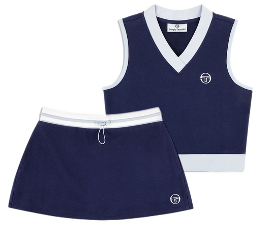 SERGIO TACCHINI WOMANS STS25W51217 SERGIO AIDA TANK MARITIME BLUE SKIRT SET