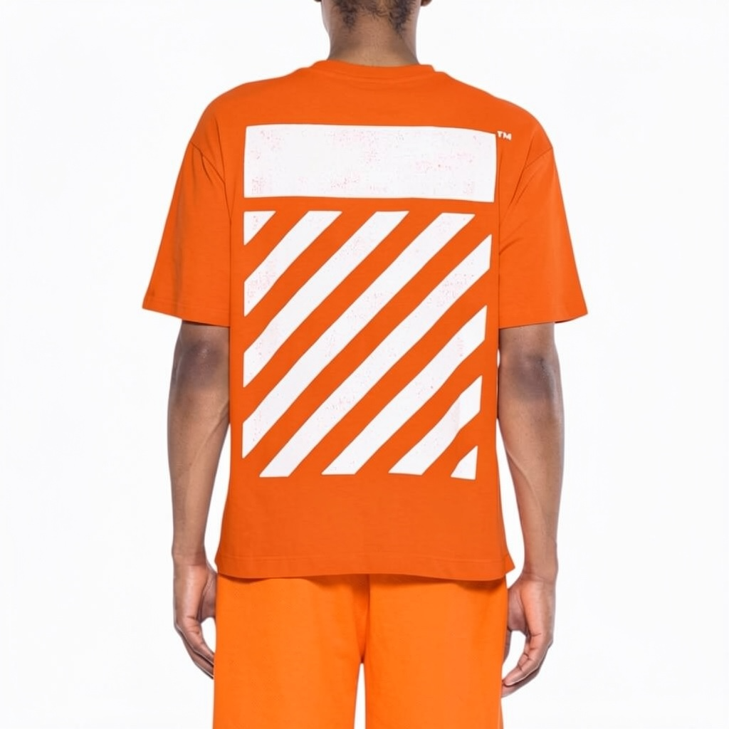 L/AB Off-White ‘Diagonal Oversized’ T Shirt (ORANGE TIGER)