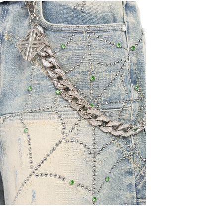 GUAPI 'SPIDER' DENIM SHORTS (EMERALD)