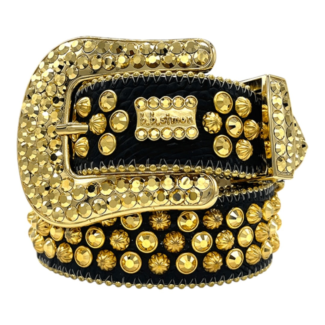 B.B. SIMON LAVASAN BELT(BLACK & GOLD)