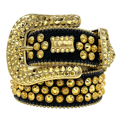 B.B. SIMON LAVASAN BELT(BLACK & GOLD)