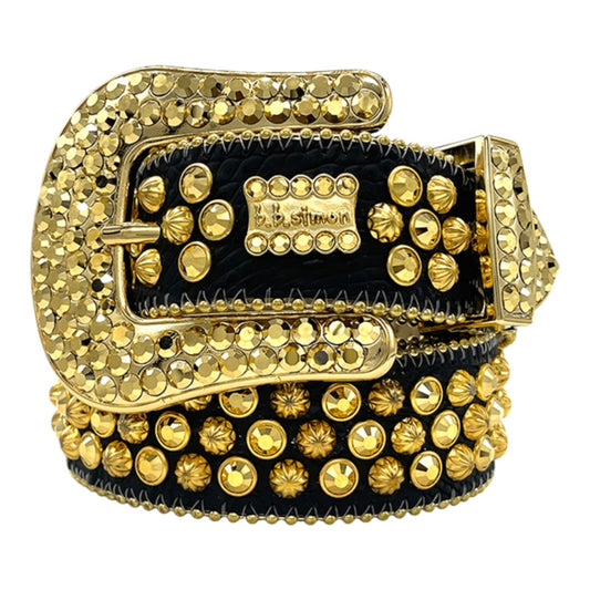 B.B. SIMON LAVASAN BELT(BLACK & GOLD)