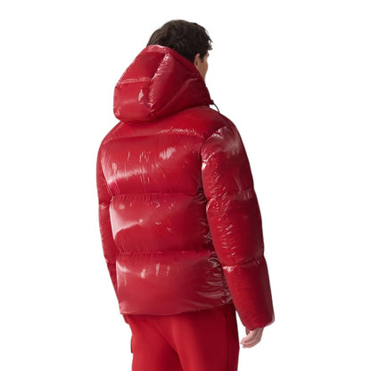 MACKAGE KENT-GLO HIGH GLOSS DOWN JACKET W/HOOD DARK RED