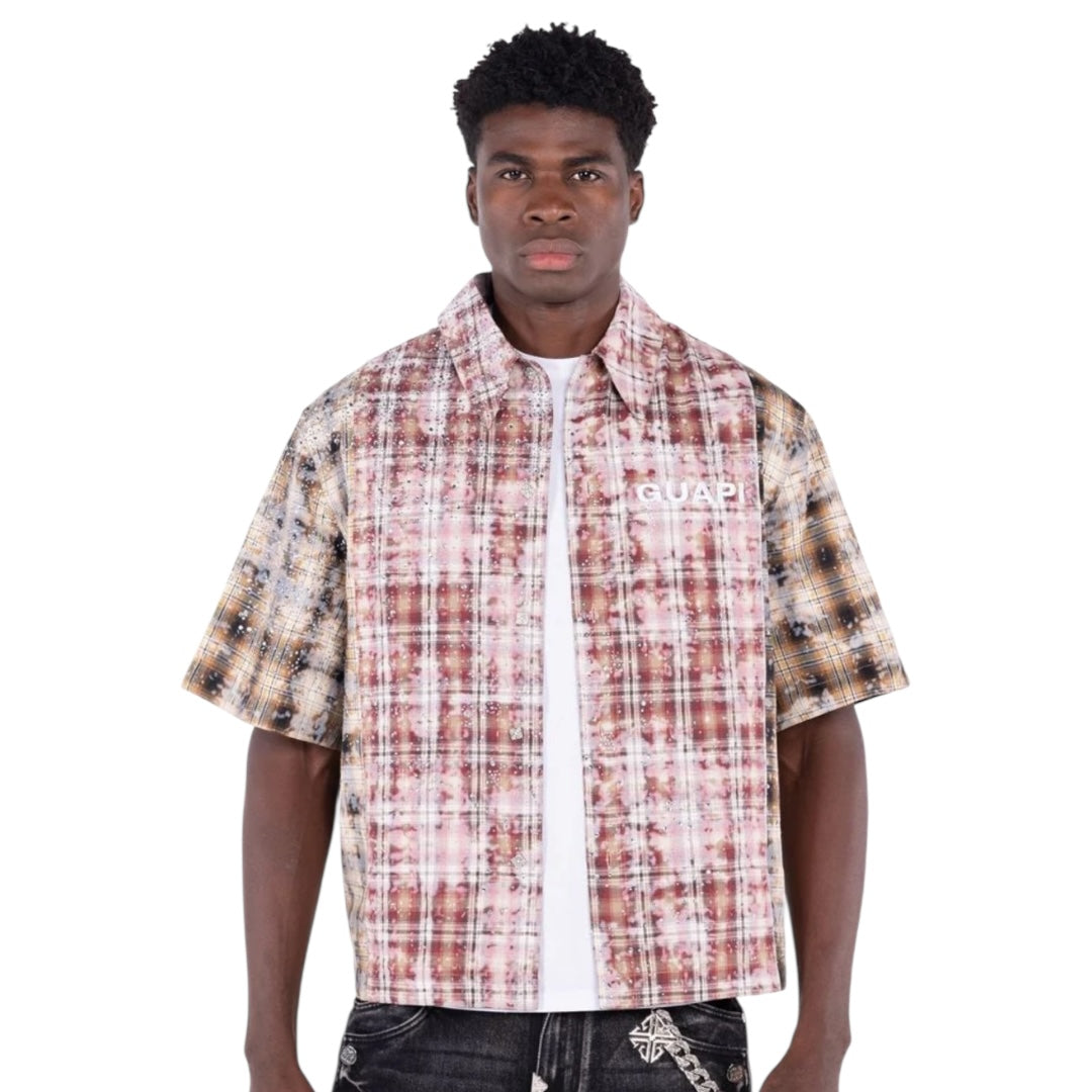 GUAPI 'SPLATTER PLAID' SHIRT (ECLIPSE)