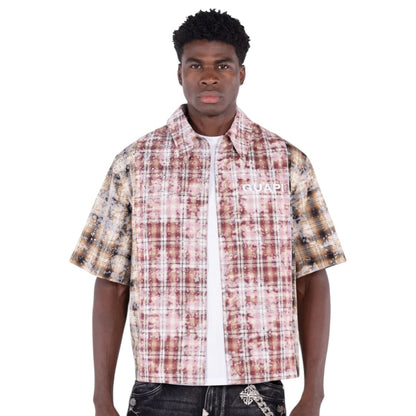 GUAPI 'SPLATTER PLAID' SHIRT (ECLIPSE)