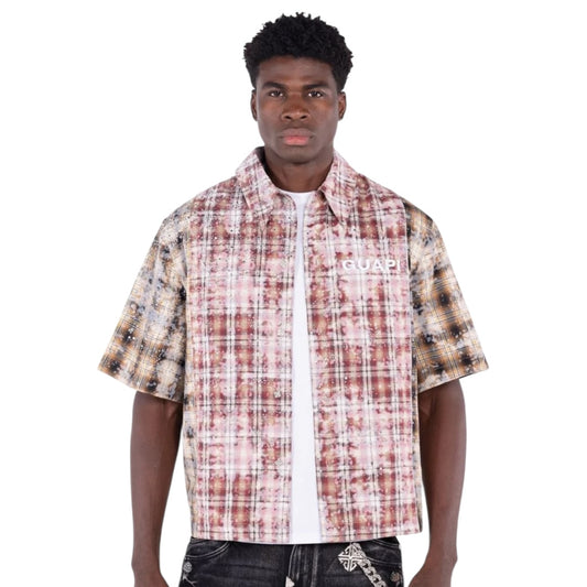 GUAPI 'SPLATTER PLAID' SHIRT (ECLIPSE)