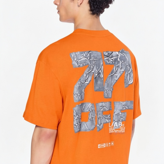 L/AB Off-White 'Duct Tape' T SHIRT (ORANGE TIGER)