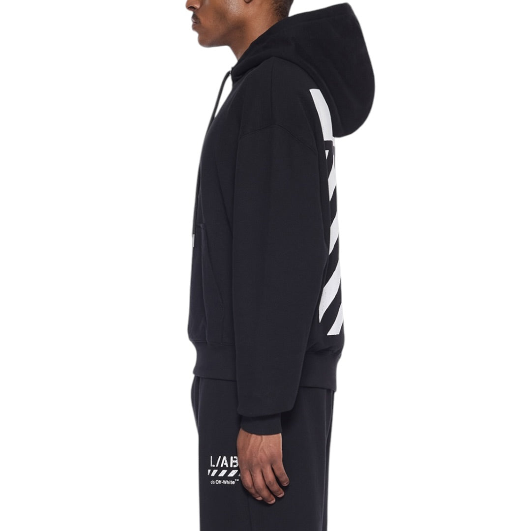 L/AB Off-White 'Core Diagonal' HOODIE (BLACK)