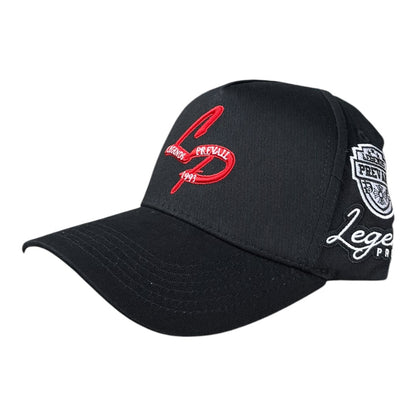 LEGENDS PREVAIL 'LP' HAT(BLACK/RED)