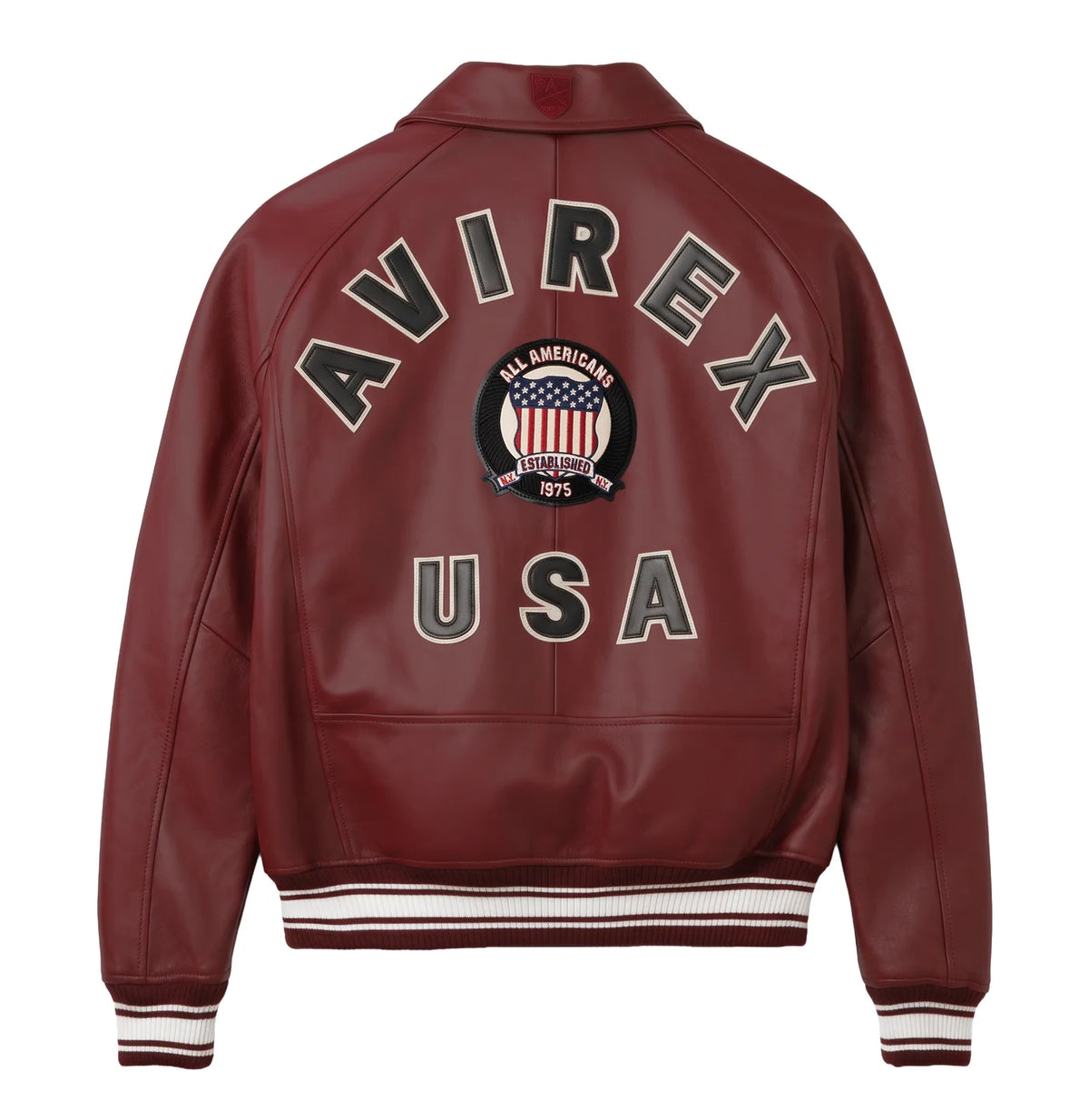AVIREX FASHION ICON LEATHER JACKET |OXBLOOD