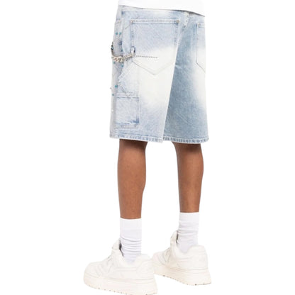 GUAPI 'SPIDER' DENIM SHORTS (AQUA BLUE)