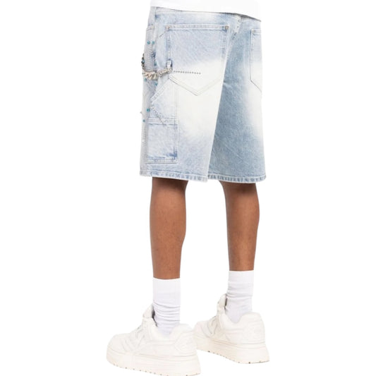 GUAPI 'SPIDER' DENIM SHORTS (AQUA BLUE)