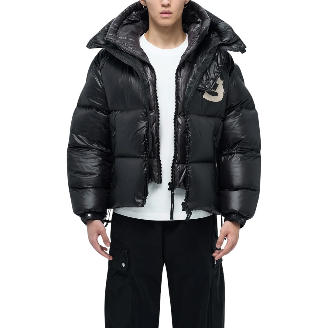 ALPHASTYLE 'KUDU' DOUBLE HOOD JACKET| BLACK/GREY