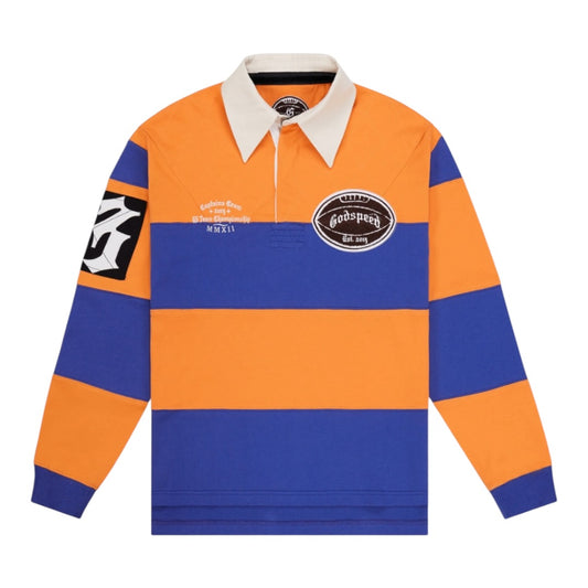 GODSPEED 'FIELD RUGBY' SHIRT(ORANGE/BLUE)