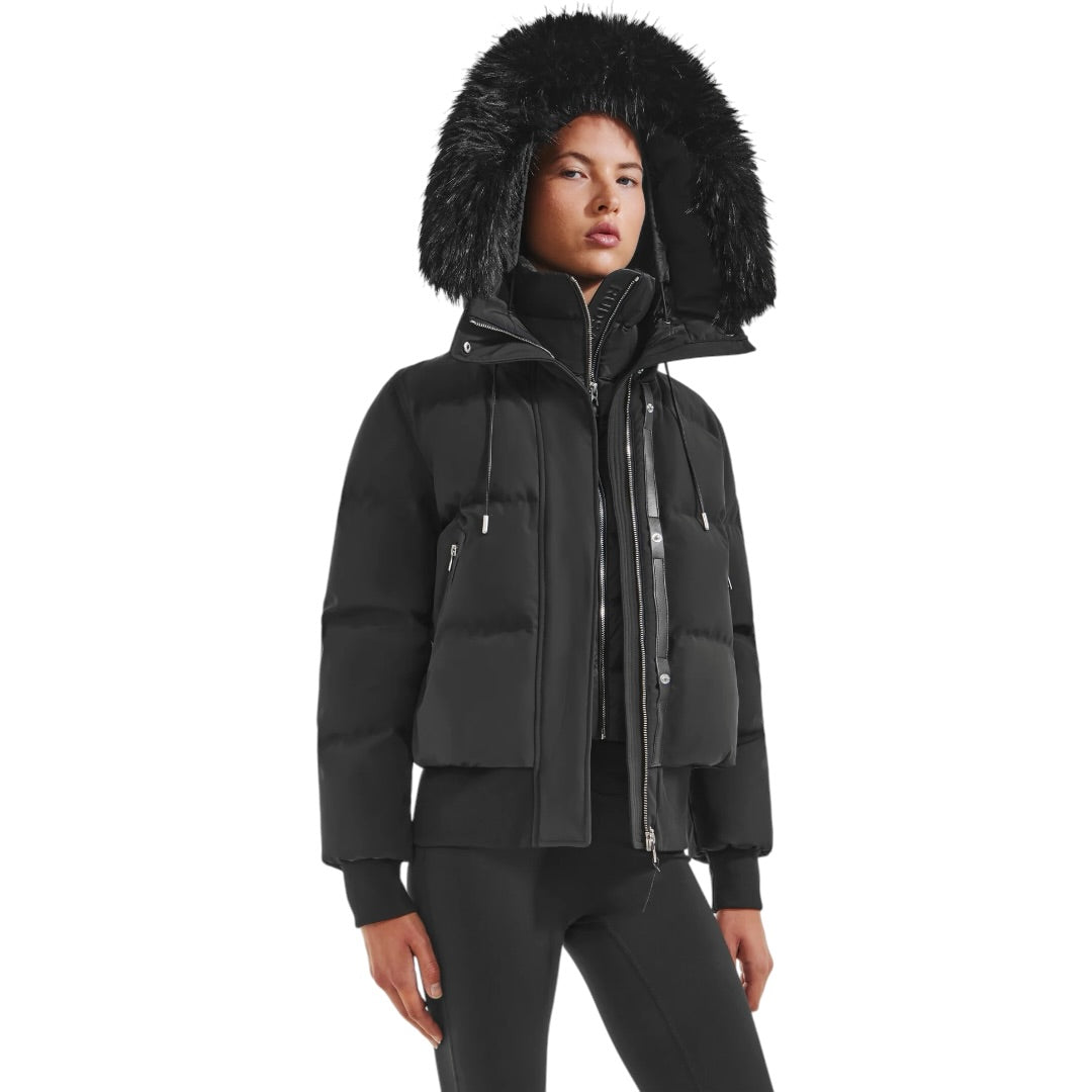 RUDSAK Cieyna Quilted Down Bomber Jacket| BLACK