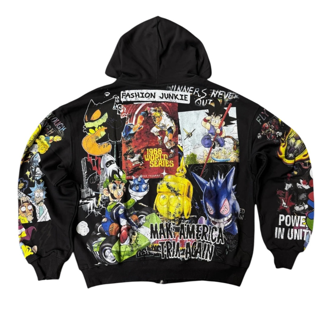 SYNDICATE 'Unity' ZIP UP HOODIE | BLACK