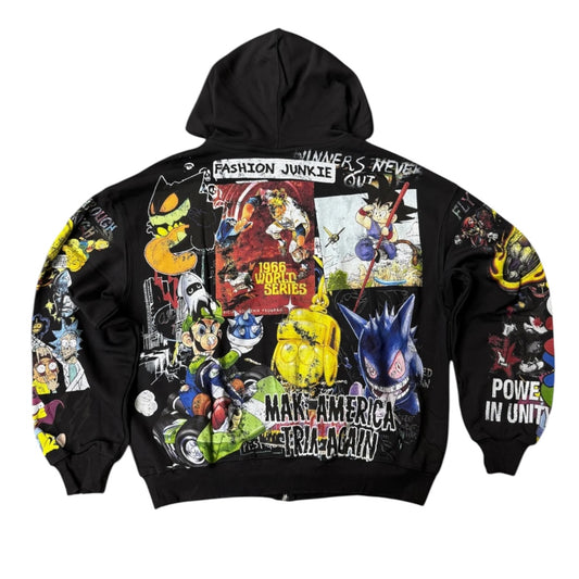 SYNDICATE 'Unity' ZIP UP HOODIE | BLACK
