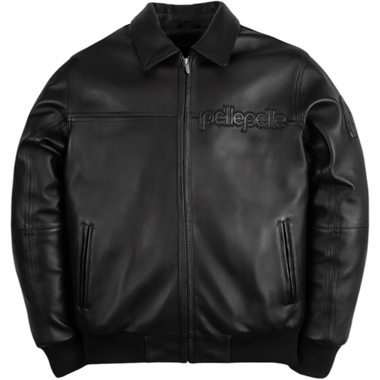 PELLE PELLE 'BASIC CORDED' LEATHER JACKET(BLACK)