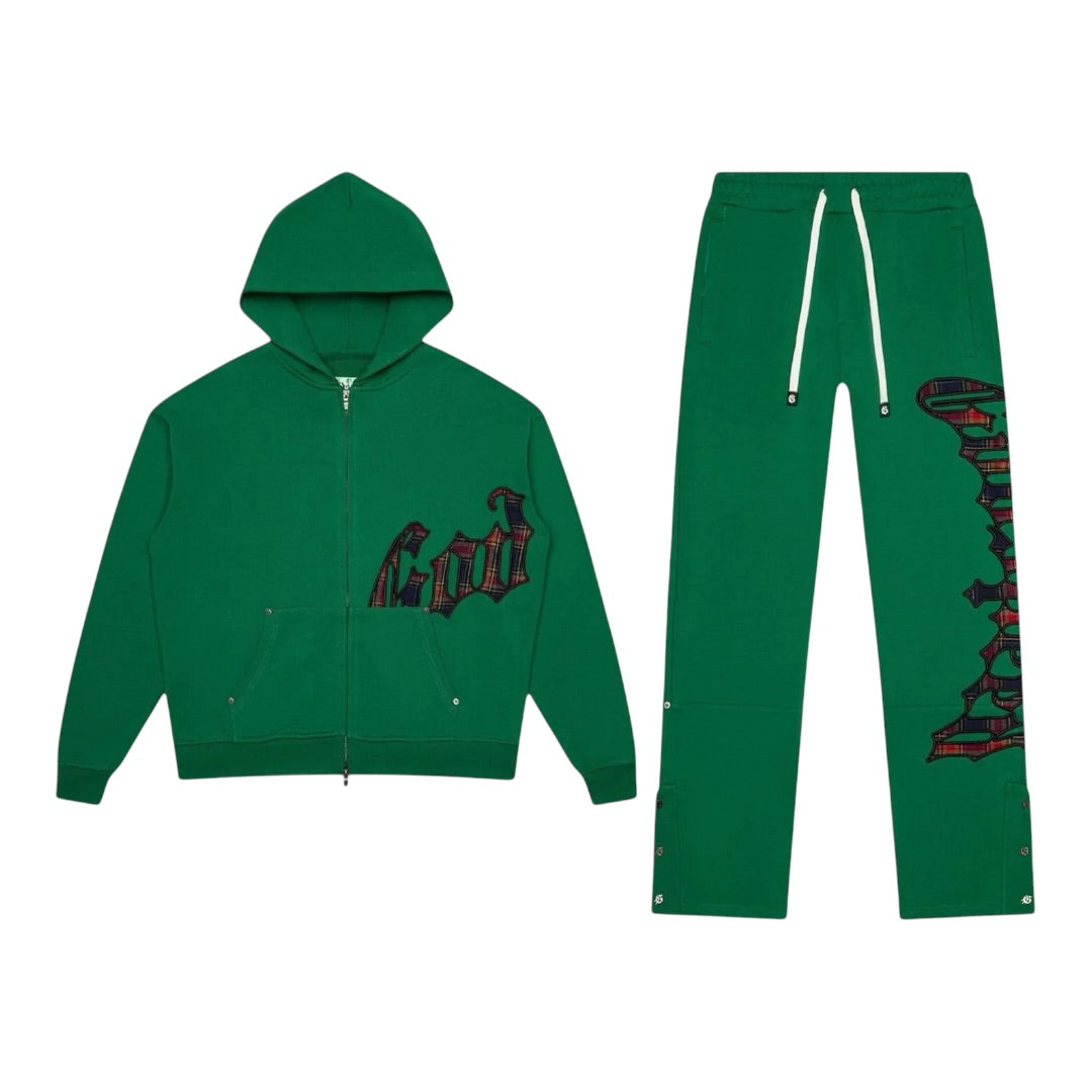 GODSPEED 'OG LOGO' SWEATSUIT (GREEN PLAID)