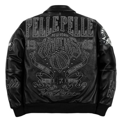 PELLE PELLE 'NEW YORK KNICKS' LEATHER JACKET(BLACK)