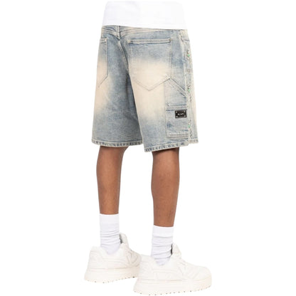 GUAPI 'SPIDER' DENIM SHORTS (EMERALD)
