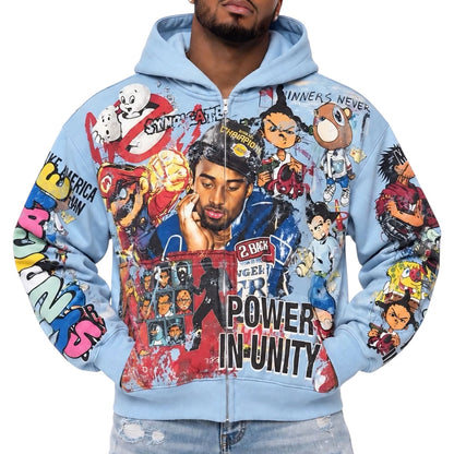 SYNDICATE 'Unity 2.0' ZIP UP HOODIE | SKY BLUE