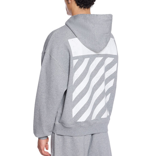 L/AB Off-White 'Core Diagonal' HOODIE (HEATHER GREY)