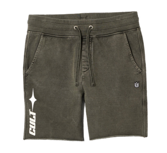CULT OF INDIVIDUALITY 625A5-SH82C FRENCH TERRY SWEATSHORTS STEEL