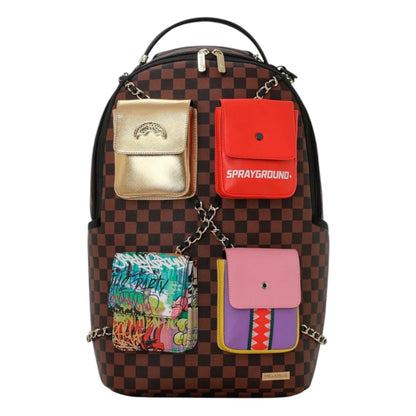SPRAYGROUND HANGING POCKETS MIX UP BACKPACK