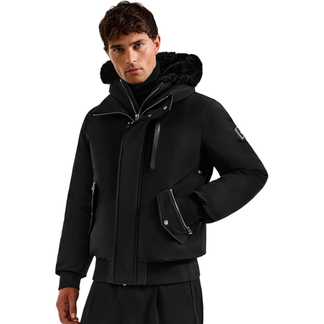 RUDSAK Rocky Down Bomber with Fur| BLACK
