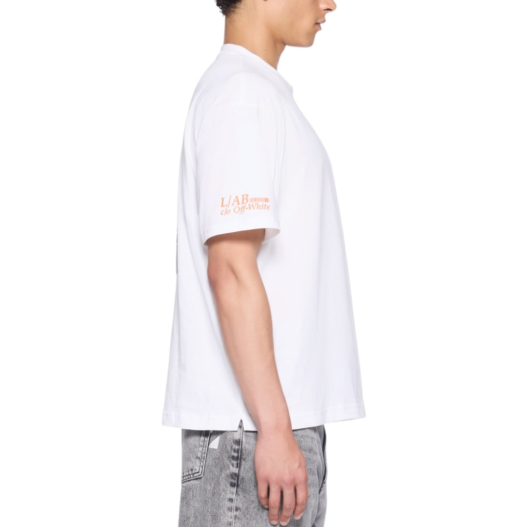 L/AB Off-White 'Off Active Duct Tape' T SHIRT (WHITE)