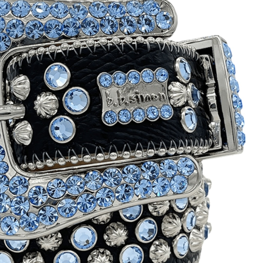 B.B. SIMON LAVASAN BELT(BLACK LT SAPPHIRE)