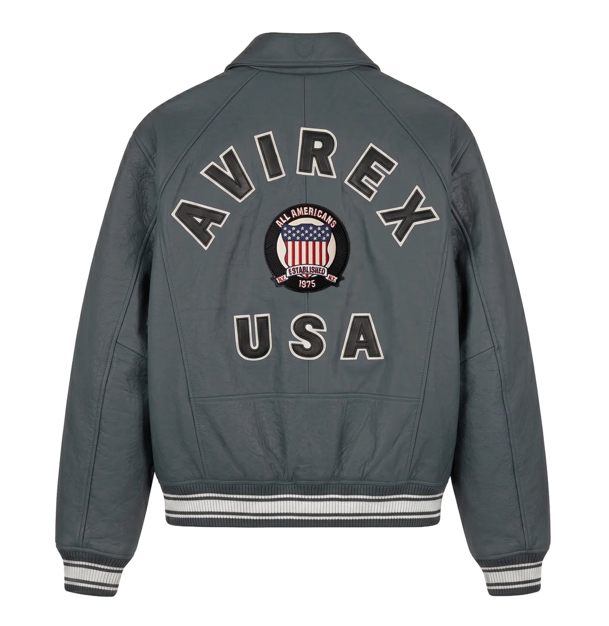 AVIREX FASHION ICON LEATHER JACKET | ASPHALT