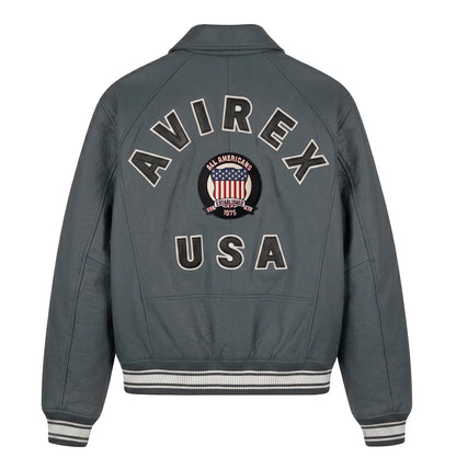 AVIREX FASHION ICON LEATHER JACKET | ASPHALT