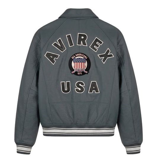 AVIREX FASHION ICON LEATHER JACKET | ASPHALT