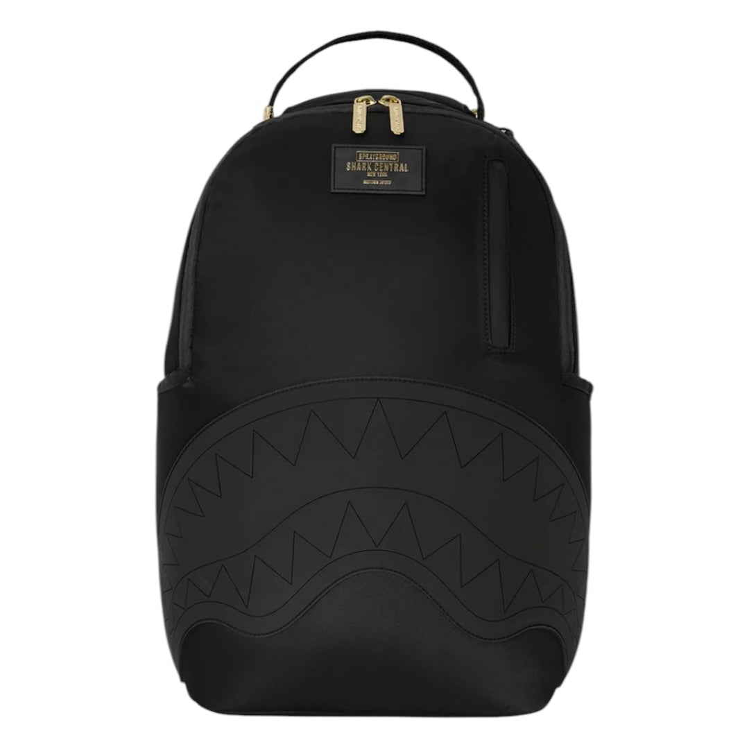 SPRAYGROUND SHARK CENTRAL GOLD LETTERING BACKPACK