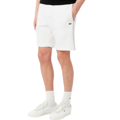 LACOSTE REGULAR FIT 'STRIPE' FLEECE SHORTS