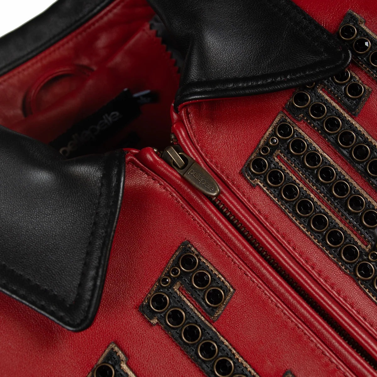 PELLE PELLE 'DAYTONA SPECIAL' LEATHER JACKET| RED/GREEN