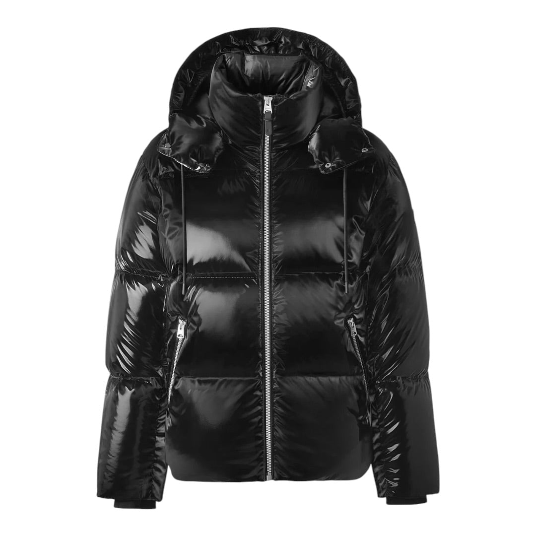 MACKAGE KENT-GLO HIGH GLOSS DOWN JACKET W/HOOD| BLACK
