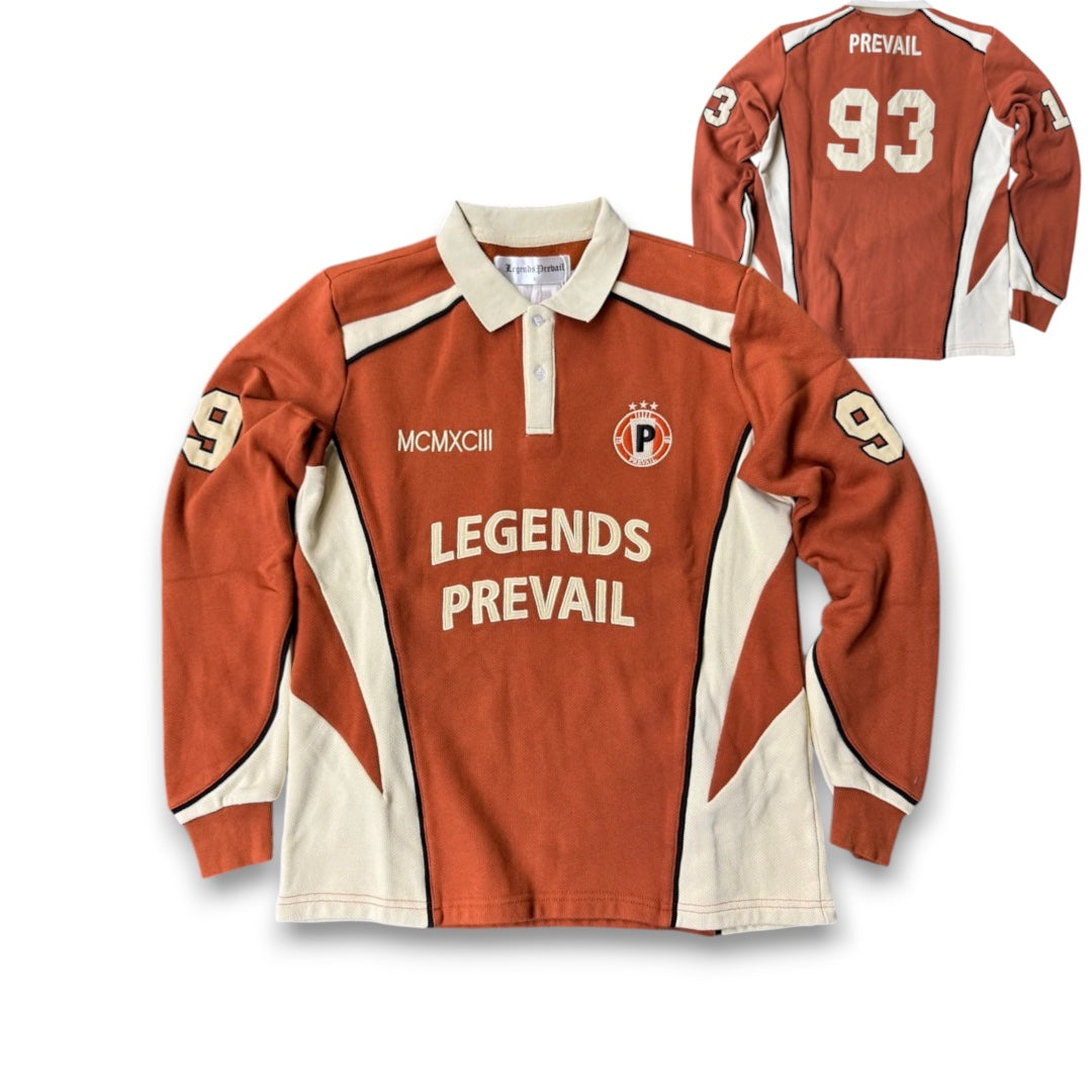 LEGENDS PREVAIL 'HEAVY RUGBY' POLO (RUST)