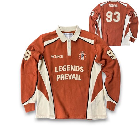 LEGENDS PREVAIL 'HEAVY RUGBY' POLO (RUST)