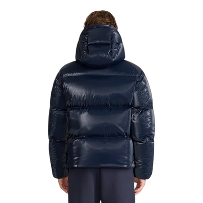MACKAGE KENT-GLO HIGH GLOSS DOWN JACKET W/HOOD| MARINE BLUE