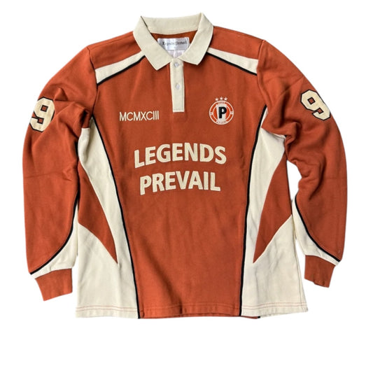 LEGENDS PREVAIL 'HEAVY RUGBY' POLO (RUST)