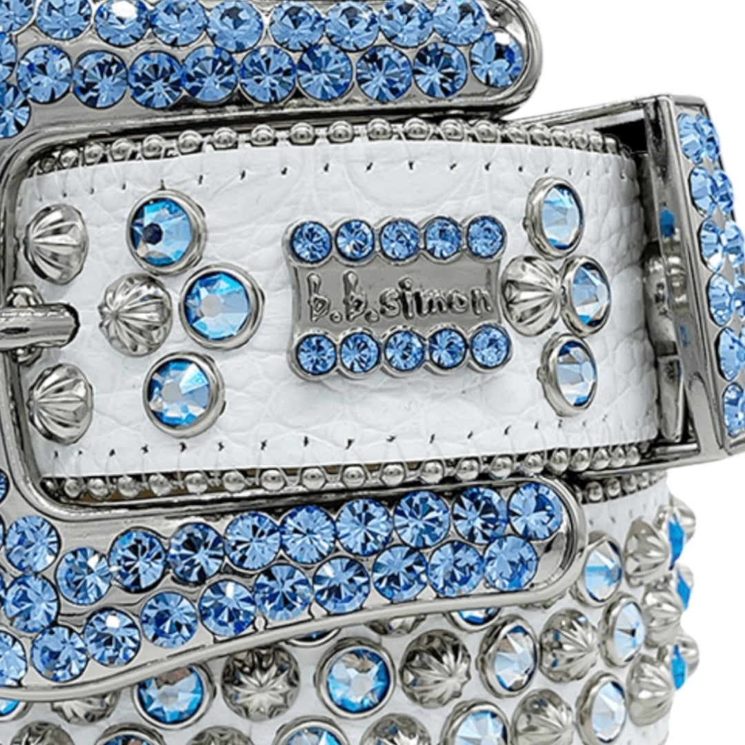 B.B. SIMON LAVASAN BELT(WHT LIGHT SAPPHIRE)